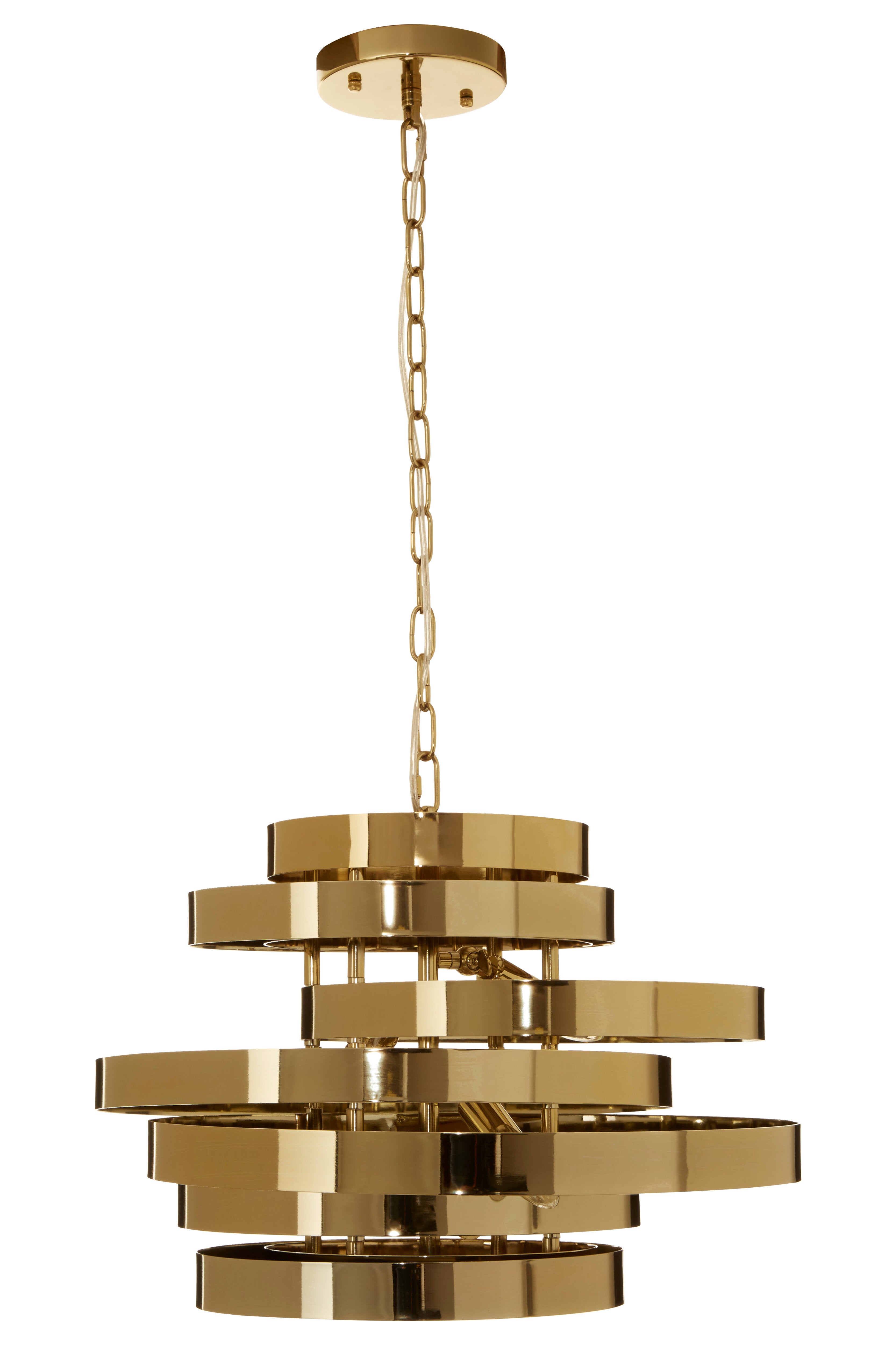 Loma 4 Bulb Gold Finish Pendant Light